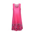 Floral Print Summer Sundresses Women Sleeveless Sexy O-Neck Beach Mini Boho Dress Plus Size Loose Elegant Vestidos Casual **