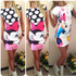 2016 New Sexy Women Fashion Cute Mouse Printed Bodycon Party Dress Women Summer Dress Vestidos Plus Size