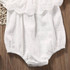 2017 Summer Newborn Toddler Baby Girl Romper Jumpsuit Off Shoulder White Sunsuit Infant Clothes Outfit