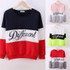2016 New Autumn And Winter Fashion Women White Black O-Neck Hoodies Printed Letters Different Women's Casual Sweatshirt Hoody