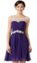 Grace Karin Short Prom Dresses 2017 Knee Length  Blue Violet Purple Dance Sexy Homecoming Gown Beading Chiffon Prom Dress 2017