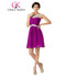 Grace Karin Short Prom Dresses 2017 Knee Length  Blue Violet Purple Dance Sexy Homecoming Gown Beading Chiffon Prom Dress 2017