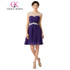 Grace Karin Short Prom Dresses 2017 Knee Length  Blue Violet Purple Dance Sexy Homecoming Gown Beading Chiffon Prom Dress 2017