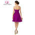 Grace Karin Short Prom Dresses 2017 Knee Length  Blue Violet Purple Dance Sexy Homecoming Gown Beading Chiffon Prom Dress 2017