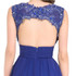 Grace Karin Short Prom Dress 2017 Backless Lace Chiffon Royal Blue Formal Party Gowns Knee Length Sexy Bridesmaid Prom Dresses