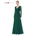 Formal Evening Dresses Ever Pretty HE08692PP Women's Elegant V-neck Long Sleeve Lace Plus Size Evening Dress