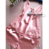 2016 satin pijama sets  women  Pyjamas  for ladies Female nightgowns Lounges Sexy  faux silk  Sleepwear homewear nightwear
