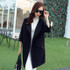 2016 New Fashion Women Spring Coat  Female O-Neck  Quarter Sleeve Women Trench Coat Women Long Coat