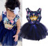 Elegant Girl Dress Girls 2017 Summer Fashion One Printed Lace Big Bow Party Tulle Flower Princess Wedding Dresse Baby Girl dress