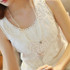 2016 Women Summer Cool Blouse Shirt Blusas Femininas Tops Fashion Sleeveless Vest Chiffon Shirts Fashion Plus Size 6XL White