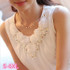2016 Women Summer Cool Blouse Shirt Blusas Femininas Tops Fashion Sleeveless Vest Chiffon Shirts Fashion Plus Size 6XL White