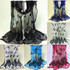 2016 Women Chic Peacock Flower Embroidered Lace Scarf Long Soft  Shawl Stole Pashmina  8OA4