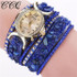 CCQ New Fashion Leather Bracelet Women Rhinestone Quartz Watches Ladies Luxury Wrist Watch Relogio Feminino Gifts 1776