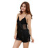 2 PCS Women Satin Lace Sleepwear Sexy Babydoll Lingerie Nightdress Pajamas Set