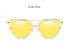VictoryLip Women Brand Designer Cat Eye Mirror Sunglasses Rose Gold super star Lady Fashion Sun Glasses Female 2017 Newest