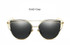 VictoryLip Women Brand Designer Cat Eye Mirror Sunglasses Rose Gold super star Lady Fashion Sun Glasses Female 2017 Newest