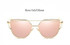 VictoryLip Women Brand Designer Cat Eye Mirror Sunglasses Rose Gold super star Lady Fashion Sun Glasses Female 2017 Newest