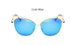 VictoryLip 2017 Fashion Cat Eye Rose Gold Mirror Sunglasses Women Brand Designer Metal Frame Lady Sun Glasses  Cateye Female