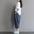 SCUWLINEN Trousers for Women 2017 Classic Striped Patchwork Casual Linen Pant Loose Long Harem Pants Pantalones Mujer S224