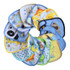 8pc/lot Hot Cotton Baby Bibs Infant Embroidered Saliva Towels Baby Burp Cloths Funny Baby Waterproof Bib