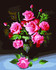 DIY Oil Painting Rose By Numbers  Frameless Picture Painting Wall Digital Canvas Oil Painting Home Decor For Living Room
