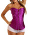 2017 New Corset Lingerie Sexy Women Lace up Corset Top Bustier Lingerie Rhinestone Decoration Underwear Corset & G-string S~6XL