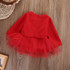 Red Kids Baby Girl Long Sleeve Christmas Dress Santa Claus Tulle Ball Gown Dresses Xmas Outfits Costume Clothes