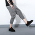 Big Pocket Male Harem Pant Jogger Sweatpants Men Fashion Casual Calf Length Trousers