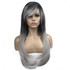 StrongBeauty Women's Wigs Silver/Black Ombre Bob Long Straight Hair Synthetic Full Wig