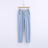 Striped Pants Casual Trousers Loose Straight Cotton Pants Mid-waist Pocket Full Length Women Pants Pantalon Femme Plus Size 2017