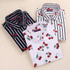 New Floral Cotton Women Shirts Casual Cherry Shirt Turn-Down Collar Blouses Cherry Long Sleeve Shirt Women Fashion Clothing 2017