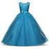 New Lace Flower Girl Wedding Birthday Dress Children Graduation Prom Gown Tulle Kids Party Costume Teenage Girl Ceremony Clothes