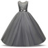 New Lace Flower Girl Wedding Birthday Dress Children Graduation Prom Gown Tulle Kids Party Costume Teenage Girl Ceremony Clothes