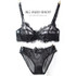 Fashion lace underwear bra set plus size push up sexy bra ultra-thin thin transparent temptation