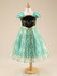 Fashion Green Custom Anna&Elsa Girls Princess Dress Kids Girl Vestidos Baby Children Cosplay Dresses Pincess Party Kids Dresses