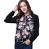 SIF Women Fashion Stand Collar Long Sleeve Zipper Floral Printed Bomber Jacket Autumn New Girls Basic Coat Outerwear HOT GIFT