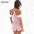 Sibybo Womens Jumpsuit 2017 Casual Sleeveless Summer Short Playsuit Overalls Sexy Open Back Beach Combinaison Femme Rompers