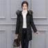 Fitaylor Winter Jacket Women Real Fox Fur Collar Slim Parkas 90% White Duck Down Medium Long Snow Overcoat Army Green Pink Coats