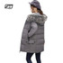 Fitaylor Winter Jacket Women Real Fox Fur Collar Slim Parkas 90% White Duck Down Medium Long Snow Overcoat Army Green Pink Coats