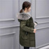 Fitaylor Winter Jacket Women Real Fox Fur Collar Slim Parkas 90% White Duck Down Medium Long Snow Overcoat Army Green Pink Coats