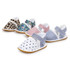 First Walkers Newborn Baby Girl Soft Sole Shoes Infant Toddler Lace Striped Print Crib Shoes 0-18M
