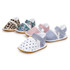 First Walkers Newborn Baby Girl Soft Sole Shoes Infant Toddler Lace Striped Print Crib Shoes 0-18M
