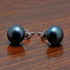 FEIGE 9.5-10mm Freshwater Black Pearls 925 Sterling Silver Retro Style Pearl Stud Earrings F Women Brincos Fine Jewelry