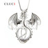 CLUCI Jewelry Dragon Cage Pendant Lucky Amulet For Women Men, 925 Sterling Silver Necklace Pendant
