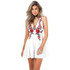 GAMISS  Sleeveless Embroidery A-line Women Mini Dress V Neck Lady Dresses Vestido De Festa Mini Dress mujer vestidos Feminios