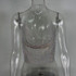 GACVGA 2018 Handmade Crystal Tank Top Sexy Backless Summer Beach Women Crop Top Halter Camis Metal Bralette Ladies Croped Tops