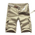 High Quality Summer Solid Knee Length Cotton Straight Baggy Army Multi-Pocket Cargo Short trousers Men Plus Size 28-40 5color