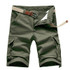 High Quality Summer Solid Knee Length Cotton Straight Baggy Army Multi-Pocket Cargo Short trousers Men Plus Size 28-40 5color