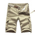 High Quality Summer Solid Knee Length Cotton Straight Baggy Army Multi-Pocket Cargo Short trousers Men Plus Size 28-40 5color
