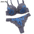 Juliet's Sexy Intimate thongs bra set sexy lace embroidery elegant young women push up bra and panty set ABC cup underwear set